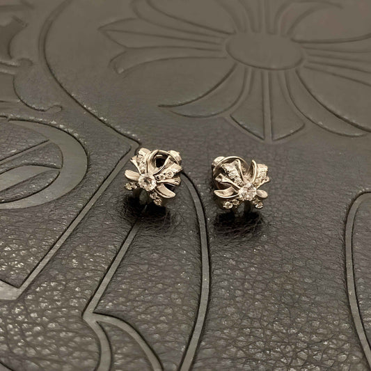 DRIPWALK™ Gothic Cross Sterling Earrings (Inspired by Chrome Hearts)