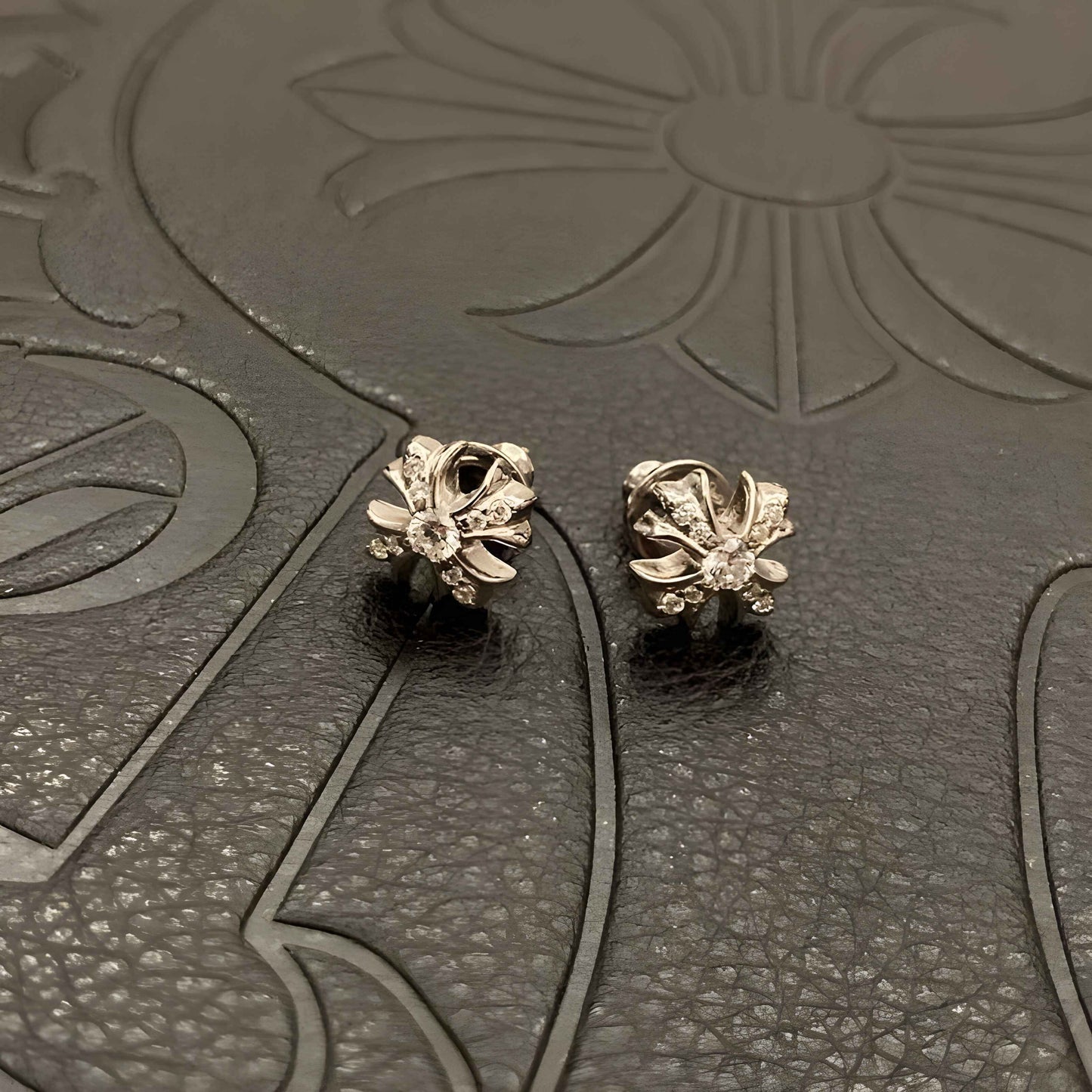 DRIPWALK™ Gothic Cross Sterling Earrings (Inspired by Chrome Hearts)