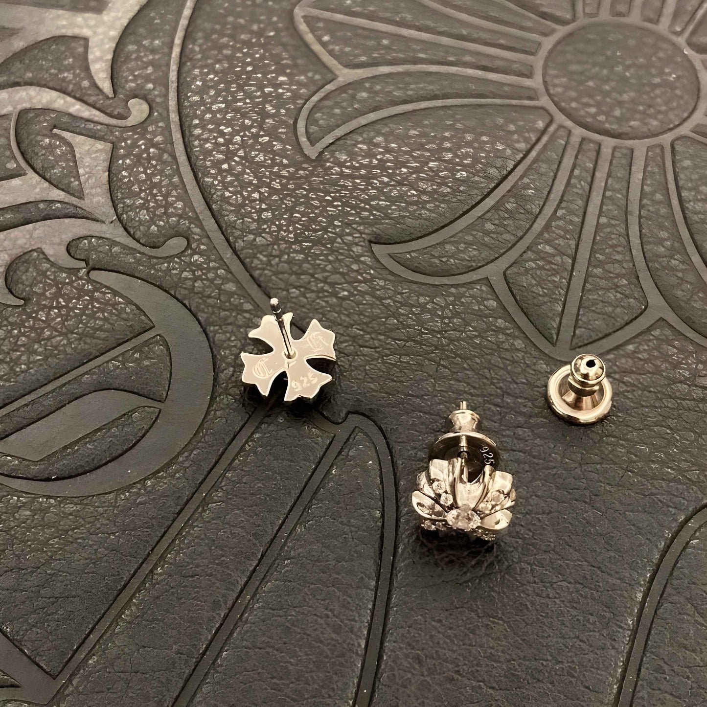 DRIPWALK™ Gothic Cross Sterling Earrings (Inspired by Chrome Hearts)